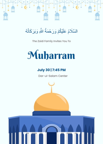 Islamic Muharram Invitation Template - Edit Online & Download