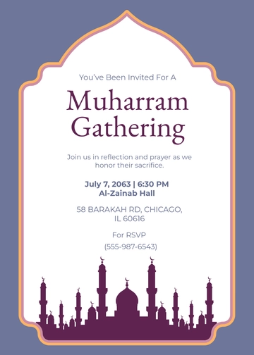 Blank Muharram Gathering Invitation Template - Edit Online & Download