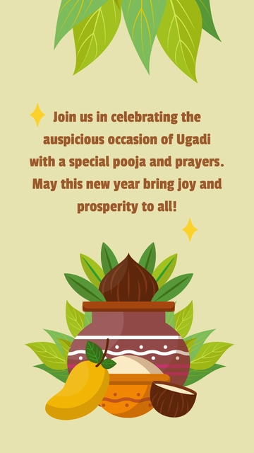 Ugadi Pooja Quote Template - Edit Online & Download