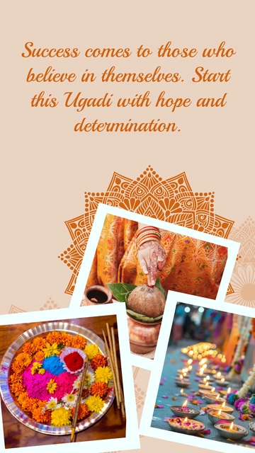 Ugadi Quote with Images Template - Edit Online & Download