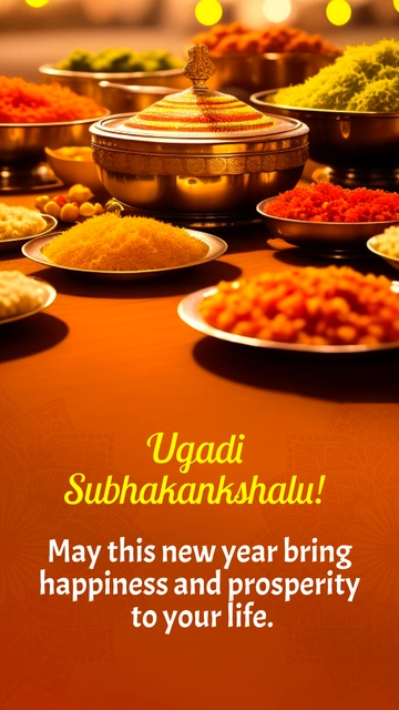 Ugadi Subhakankshalu Quote Template - Edit Online & Download
