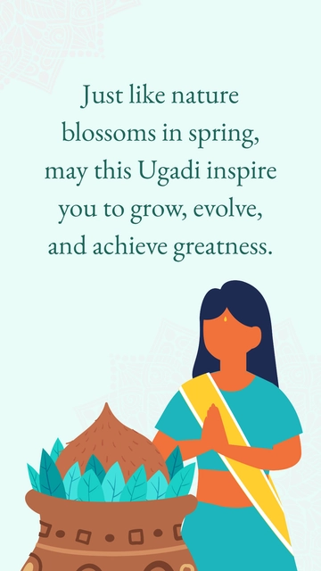 Inspirational Ugadi Quote Template - Edit Online & Download