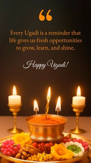 Happy Ugadi Quote Template - Edit Online & Download
