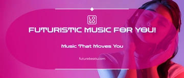 Free Futuristic Glitch Design Spotify Banner Template to Edit Online
