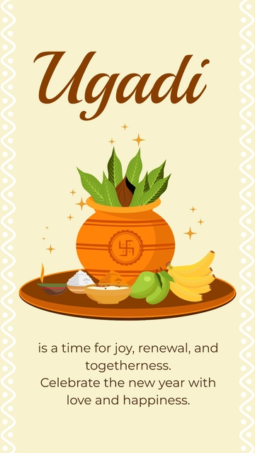 Ugadi Celebration Quote Template - Edit Online & Download