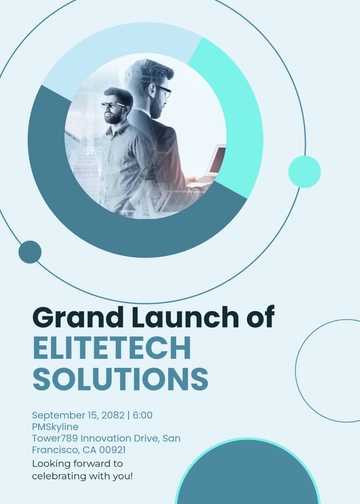 Simple Business Launch Event Invitation Template - Edit Online & Download
