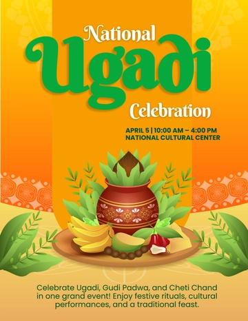 National Ugadi Flyer Template - Edit Online & Download