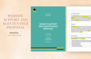 Website Support and Maintenance Proposal Template