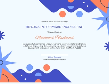 Editable Computer Diploma Certificate Template - Edit Online & Download