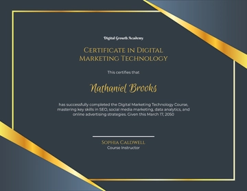 Computer Certificate for Digital Marketing Template - Edit Online & Download