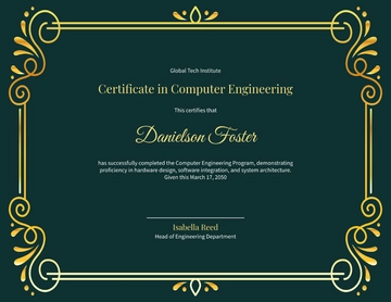 Simple Computer Engineering Certificate Template - Edit Online & Download