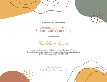 Aesthetic Science and Computer Certificate Template - Edit Online & Download