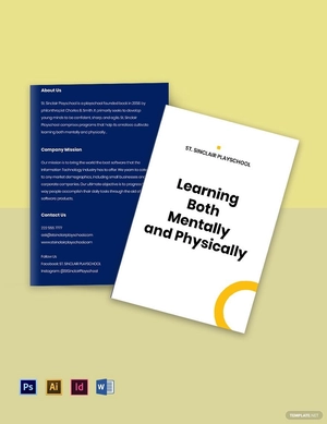 Bi-Fold Play School Brochure Template