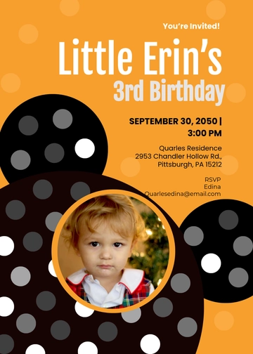 Mickey Mouse Polka Dot Invitation Template - Edit Online & Download