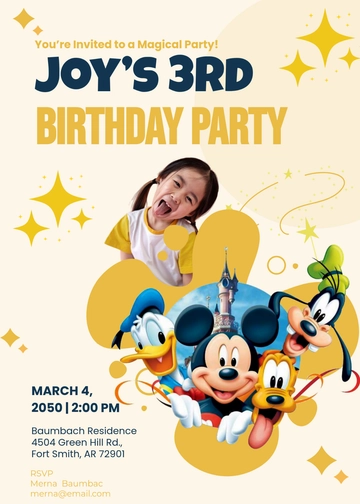 Mickey Mouse Magical Invitation Template - Edit Online & Download