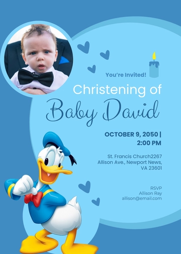 Mickey Mouse Christening Invitation Template - Edit Online & Download