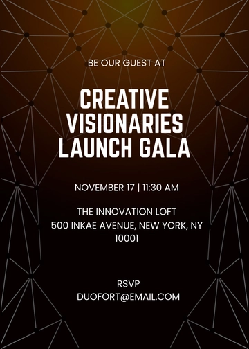 Creative Launch VIP Event Invitation Template - Edit Online & Download
