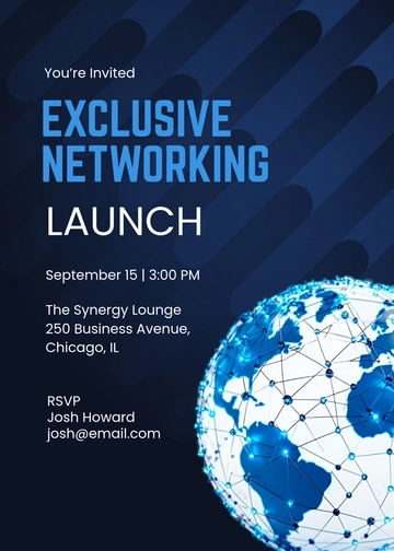 Networking Launch Event Invitation Template - Edit Online & Download