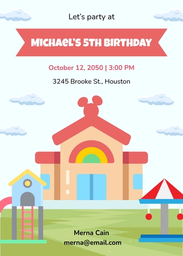 Modern Mickey Mouse Funhouse Invitation - Edit Online & Download