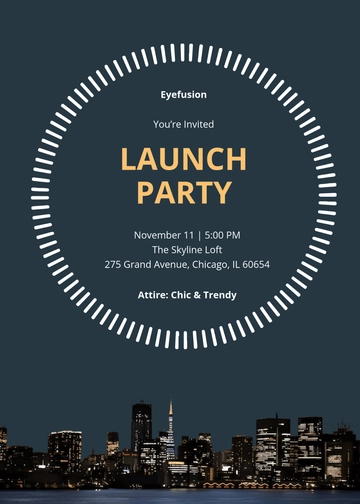 Launch Party Event Invitation Template - Edit Online & Download