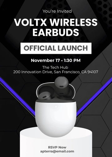 Luxury Launch Event Invitation Template - Edit Online & Download