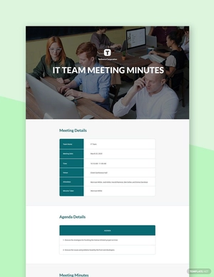 Corporate Company Meeting Minutes Template