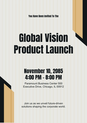 Corporate Launch Event Invitation Template - Edit Online & Download