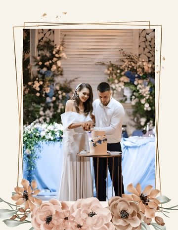 Aesthetic Wedding Photo Frame Template - Edit Online | Template.net