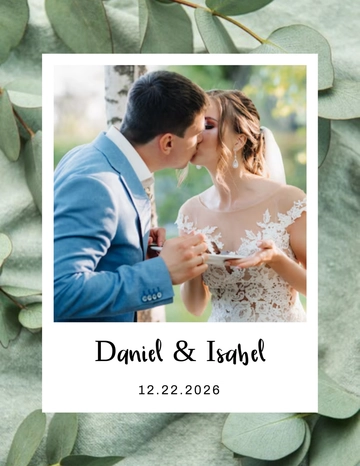 Dark Green Wedding Photo Template - Edit Online | Template.net