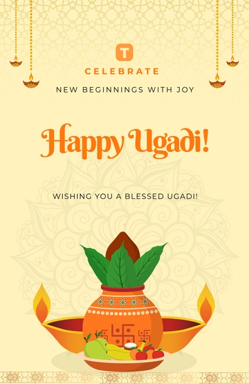 Happy Ugadi Poster Template - Edit Online & Download
