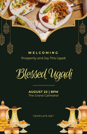 Free Blank Traditional Ugadi Poster Template to Edit Online