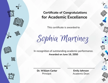 Congratulations Academic Excellence Certificate Template - Edit Online & Download