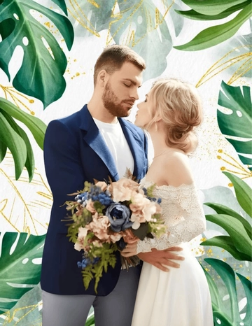 Tropical Wedding Photo Template - Edit Online & Download
