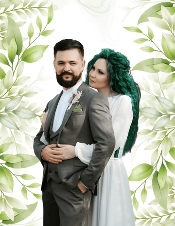Greenery Wedding Photo Template - Edit Online & Download