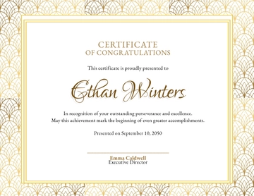 Stunning Gold Certificate Certificate Template - Edit Online & Download
