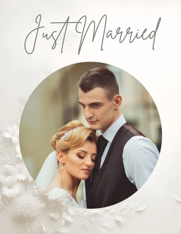Just Married Wedding Photo Template - Edit Online & Download