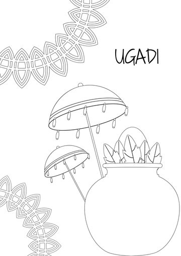 Ugadi Poster Drawing Template - Edit Online & Download