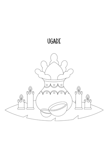 Ugadi Drawing Template - Edit Online & Download
