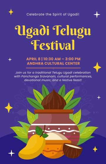 Ugadi Telugu Festival Template - Edit Online & Download