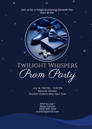 Starry Night Prom Invitation Template - Edit Online & Download