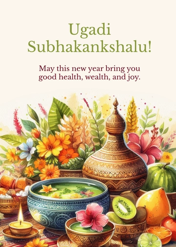 Ugadi Greeting Template - Edit Online & Download