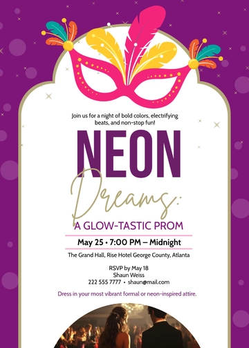 Creative Prom Dance Invitation Template - Edit Online & Download