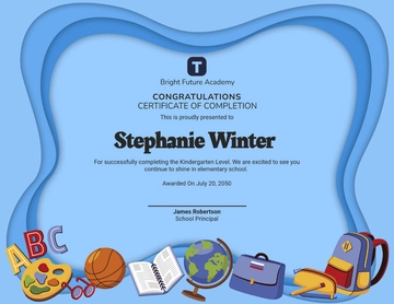 Creative Kindergarten Congratulations Certificate Template - Edit Online & Download