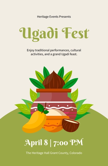 Ugadi Special Event Poster Template - Edit Online & Download