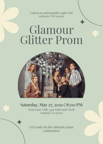 Aesthetic Prom VIP Pass Invitation Template - Edit Online & Download