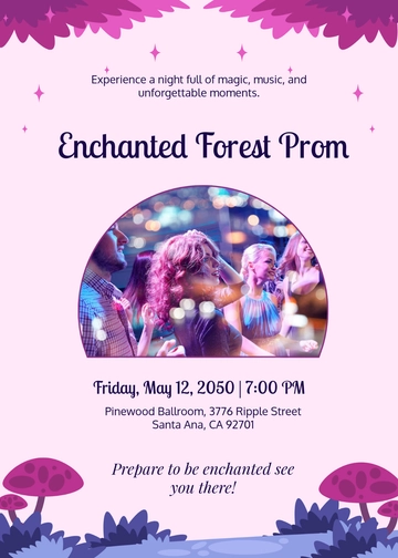Enchanted Forest Prom Invitation Template - Edit Online & Download