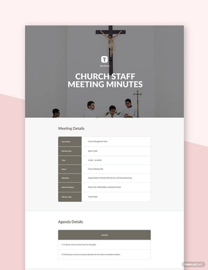 Church Staff Meeting Minutes Template