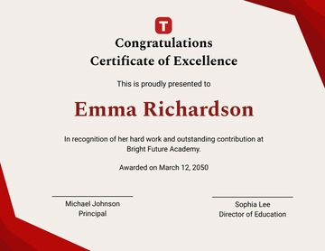 Free Congratulations Certificate Template for Teachers to Edit Online