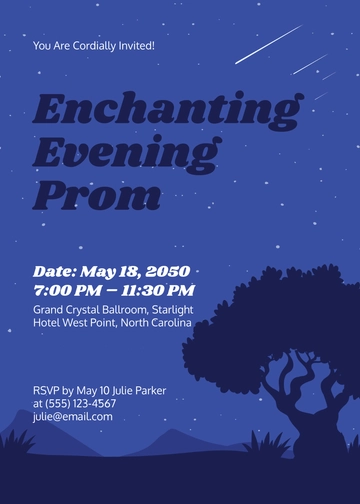 Enchanting Evening Prom Invitation Template - Edit Online & Download
