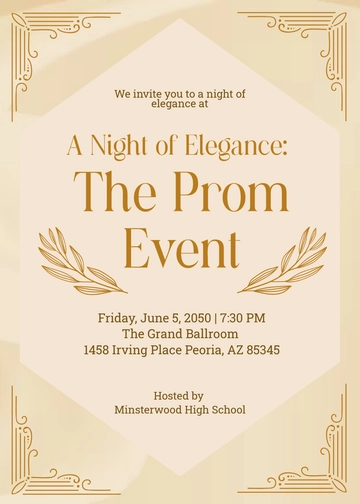 Elegant Prom Invitation Design Template - Edit Online & Download